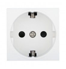 45-Розетка с з/к, со шторками (бел.) LK45 (16 шт)  851404-1  Ecoplast