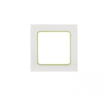 Стокгольм Рамка 1-местная белая с линией цвета зеленый PROxima  EXM-G-302-20  EKF