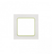Стокгольм Рамка 1-местная белая с линией цвета зеленый PROxima  EXM-G-302-20  EKF