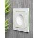 Стокгольм Рамка 1-местная белая с линией цвета зеленый PROxima  EXM-G-302-20  EKF