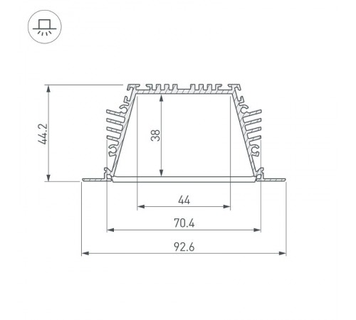 Профиль KLUS-POWER-RW70FS-2000 ANOD  019882  Arlight