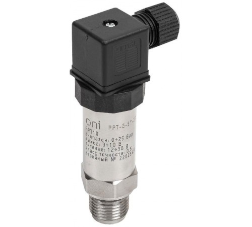 Преобр. давл. PPT10 0,5% 0-25Бар 0-10В G1/2 DIN43650  PPT-G-ST-025-0-10-2-2  ONI