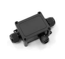 Распределительная коробка 3-вводная IP68 ПА66 40А 450В d5-14 мм 135х81х42 черная  PR08.13148  Промрукав