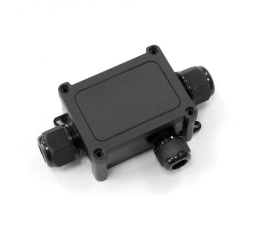 Распределительная коробка 3-вводная IP68 ПА66 40А 450В d5-14 мм 135х81х42 черная  PR08.13148  Промрукав