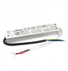 Трансформатор электронный для светодиодной ленты 20W 12V IP67 (драйвер), LB007 FERON  48052  FERON