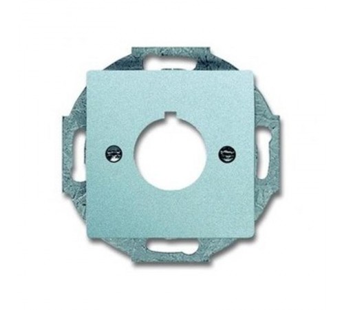 Плата центральная (накладка) с суппортом для командно-сигнальных приборов D=22.5 мм, future, серебристый алюминий  1724-0-4261   2CKA001724A4261  A