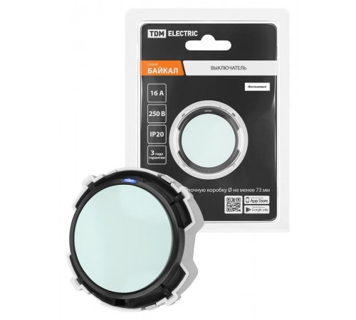 Выключатель 1-кл. 16А 250В кнопочный механизм фисташковый, "Байкал"   SQ1819-0122  TDM