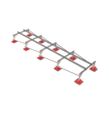 Опорная конструкция для установки оборудования TECHNORAPTOR LIGHTFOOT 1200х5000 тип 1  KM-TR-LTF-SSEI-1200-5000-1  КМ - профиль