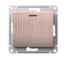 GLOSSA Сосна Выключатель 1-клавишный с подсветкой, сх.1а, 10АХ, механизм  GSL001513  SE