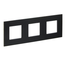 SKANDY Рамка 3-местная SK-F33Bl металл черный   SK-M32-M-K02  IEK