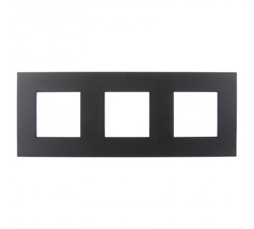 SKANDY Рамка 3-местная SK-F33Bl металл черный   SK-M32-M-K02  IEK