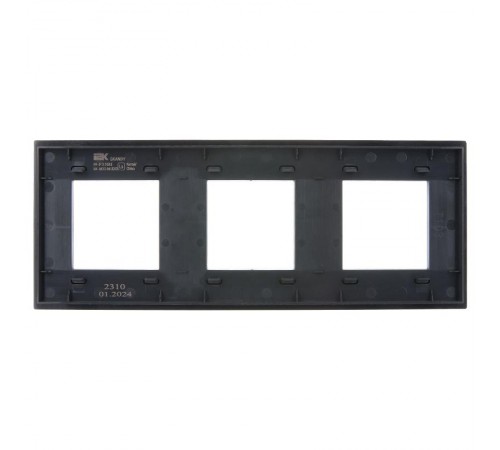 SKANDY Рамка 3-местная SK-F33Bl металл черный   SK-M32-M-K02  IEK