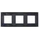 SKANDY Рамка 3-местная SK-F33Bl металл черный   SK-M32-M-K02  IEK