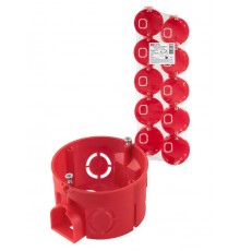 Коробка установочная СП D68х42мм, саморезы, стыковочные узлы, красная, IP20, (10 шт)  SQ1402-2116  TDM