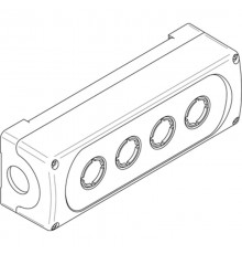 Корпус кнопочного поста MEP4-0 на 4 элемента пластиковый  1SFA611814R1000  ABB