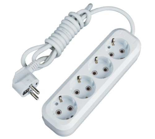 Удлинитель "Эксперт"  4 гнезда 2 метра 16А/3,5кВт с заземлением ПВС 3х1 EKF PROxima  UBA16-310-4-02  EKF