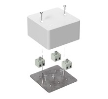 Коробка огнестойкая для кабель-канала 40-0460-FR2.5-6 Е15-Е60 (латунь) 85х85х45 IP42 6p, 2.5 мм.кв. 40-0460-FR2.5-6-Е60  Промрукав