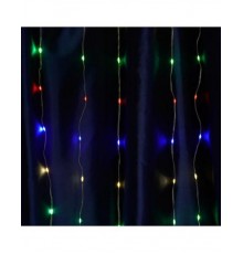 Гирлянда - занавес Водопад 230V 200 LED 2*2м, Мультиколор с контроллером, IP20 , сетевой шнур 3м в комплекте, CL26  48597  FERON