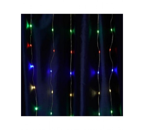 Гирлянда - занавес Водопад 230V 200 LED 2*2м, Мультиколор с контроллером, IP20 , сетевой шнур 3м в комплекте, CL26  48597  FERON
