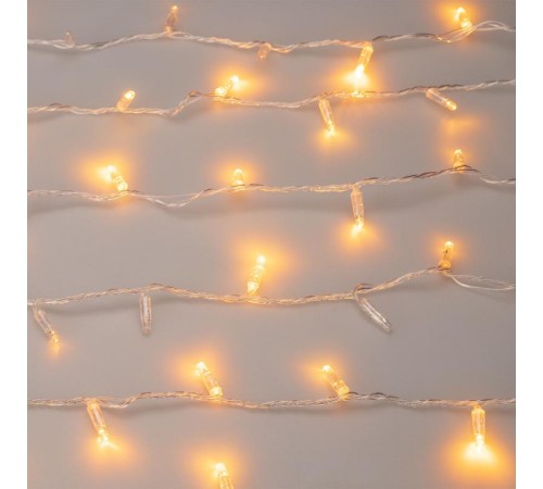Светодиодная гирлянда ARD-STRING-CLASSIC-1000-CLEAR-100LED-PULSE Yellow (230V, 7W) (Ardecoled, IP65)  031642  Arlight
