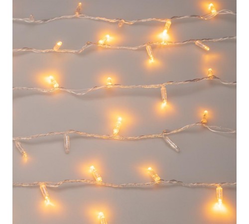 Светодиодная гирлянда ARD-STRING-CLASSIC-1000-CLEAR-100LED-PULSE Yellow (230V, 7W) (Ardecoled, IP65)  031642  Arlight