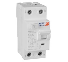 Выключатель дифференциального токаOptiDin DM63-2363-AC-4,5-УХЛ4 (2P, 63, 100mA)  343896  КЭАЗ