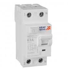 Выключатель дифференциального токаOptiDin DM63-2363-AC-4,5-УХЛ4 (2P, 63, 100mA)  343896  КЭАЗ