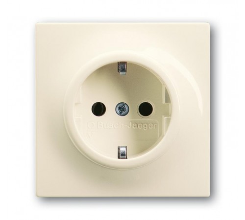 Розетка SCHUKO 16А 250В, серия impuls, цвет слоновая кость  2011-0-6224   2CKA002011A6224  ABB