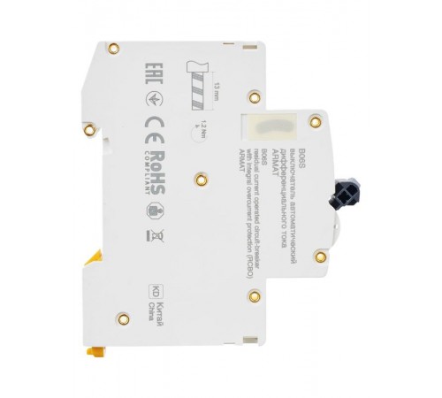 Выключатель автоматический дифференциального тока АВДТ B06S 1P+NP B6 30мА тип AC (18мм) ARMAT IEK  AR-B06S-1N-B06C030  IEK