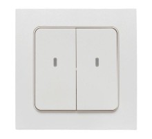Умный беспроводной выключатель Стокгольм 2-кл. белый Zigbee  СonnectRCV-ST2-WS-ZBEKF