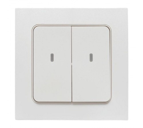 Умный беспроводной выключатель Стокгольм 2-кл. белый Zigbee  СonnectRCV-ST2-WS-ZBEKF