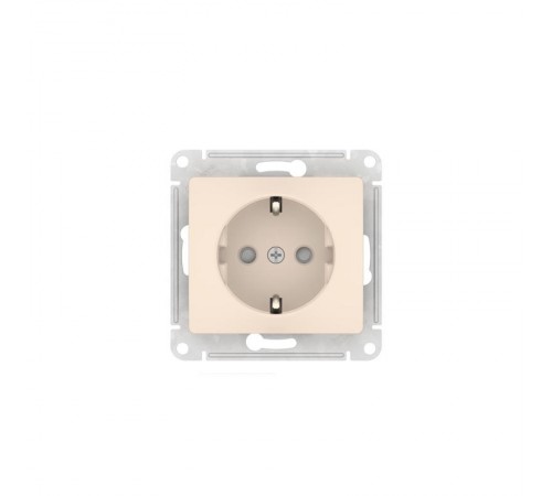 Glossa Бежевый Розетка с заземлением со шторками, 16А, механизм, быстрозажимные клеммы  GSL000245S  SE