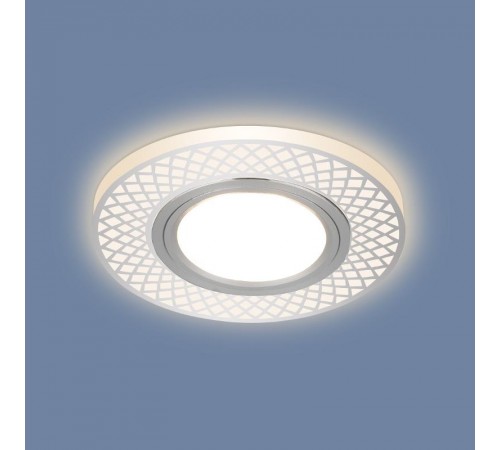 Светильник точечный встраиваемый 2232 MR16 CH хром с подсветкой  a045438  Elektrostandard