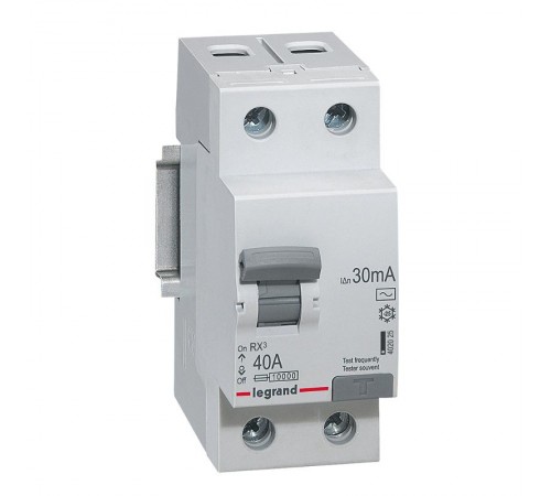 Выключатель дифференциальный (УЗО) RX3 2п 40А 30мА тип AC  402025  Legrand