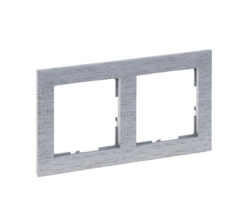 SUNO Рамка декоративная универсальная 2-постовая Цвет "Матовый алюминий"  721562  Legrand