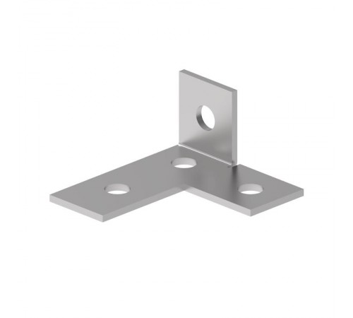 Пластина Т-образная 90° левая 4 отверстия  PR08.33145  Промрукав