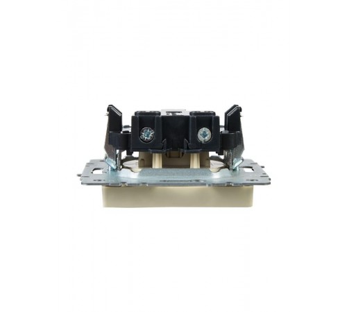 BRITE Розетка без заземления без шторок10А РС10-1-0-БрКр бежевый  BR-R10-10-K10  IEK