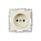 BRITE Розетка без заземления без шторок10А РС10-1-0-БрКр бежевый  BR-R10-10-K10  IEK