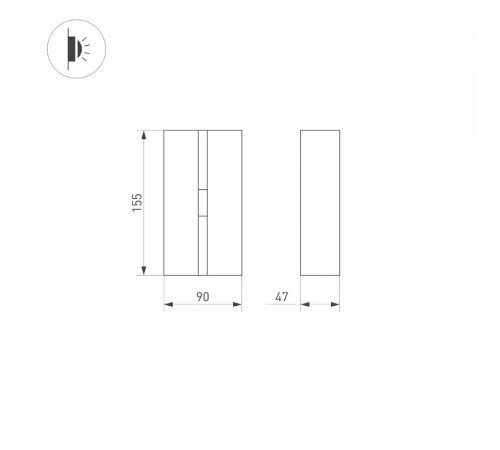 Светильник LGD-STRIPE-3W Warm3000 (GR, 20 deg, 230V) (Arlight, IP65 Металл, 3 года)  029972  Arlight