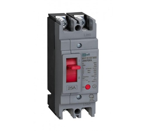Силовой авт. выкл. 2P 25A 20кА  28007DEK  DEKraft