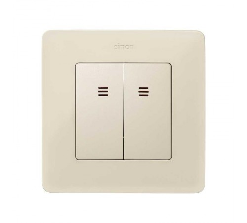 Simon 82 Клавиши (2 шт) для двухклавишного выключателя с подсветкой, S82, S82N, S82 Detail, слоновая кость  82025-31  Simon