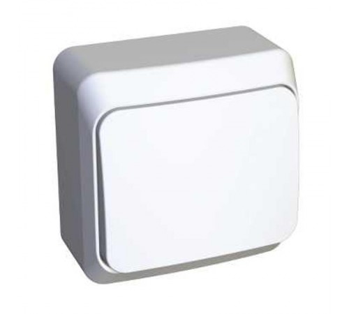 Этюд Белый О/У Выключатель 1-клавишный  BA10-001B  SE