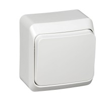 Этюд Белый О/У Выключатель 1-клавишный  BA10-001B  SE