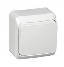 Этюд Белый О/У Выключатель 1-клавишный  BA10-001B  SE