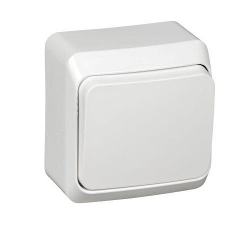 Этюд Белый О/У Выключатель 1-клавишный  BA10-001B  SE