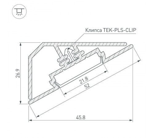 Профиль KLUS-LOCK-FM-BASE-2000 ANOD  020909  Arlight
