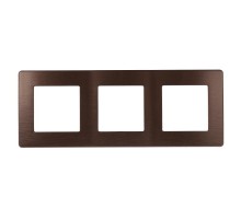 Рамка для розеток и выключателей серия 12 12-5103-13 на 3 поста, сатин, бронза  Б0052526  ЭРА