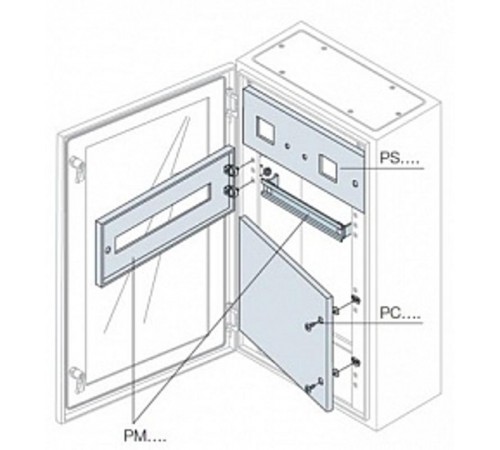 Панель глухая на петлях 185х800мм ВхШ для шкафов SR  PC1806K  ABB