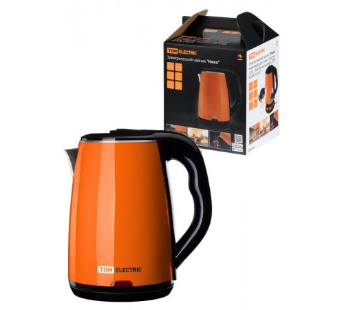 Электрический чайник "Ника", нержавеющая сталь / пластик, 1,8 л, 1800 Вт, оранжевый,  SQ4001-0010  TDM