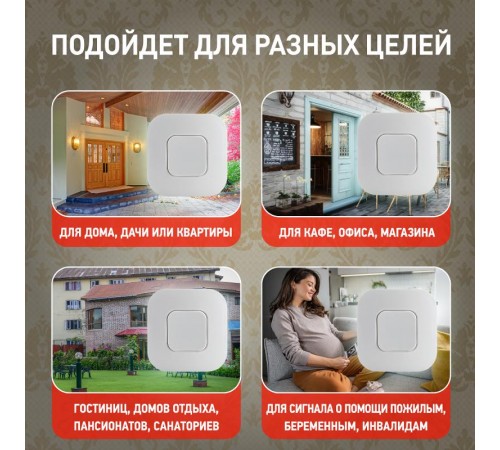 Звонок  ЭРА BIONIC White беспроводной  Б0017748  ЭРА